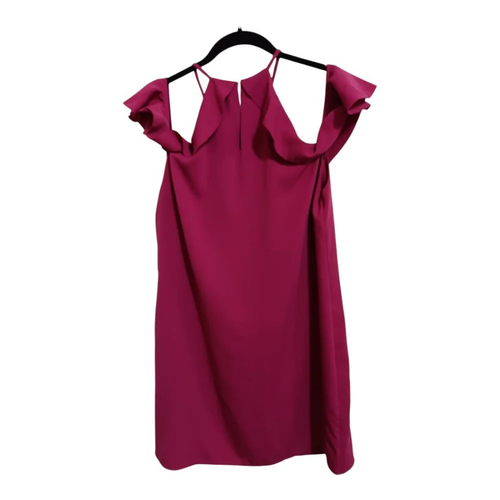 Cooper & Ella Raspberry Saga Off Shoulder Ruffle Dress - Picture 6 of 9